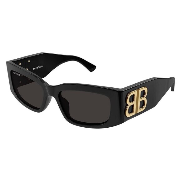 New Authentic  BALENCIAGA Grey Square BB0360S 005 Sunglasses Women - Picture 1 of 6